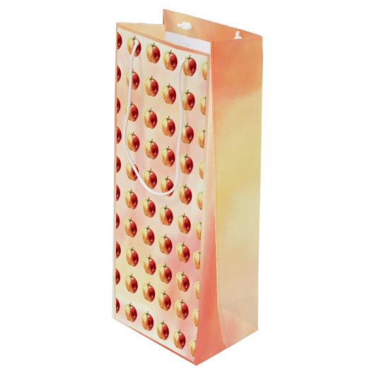 水素朴色Appleパターン抱き枕 ワインギフトバッグ (正面アングル)