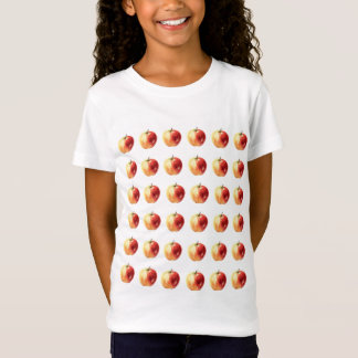 水素朴色Apple Pattern女の子Tシャツ Tシャツ