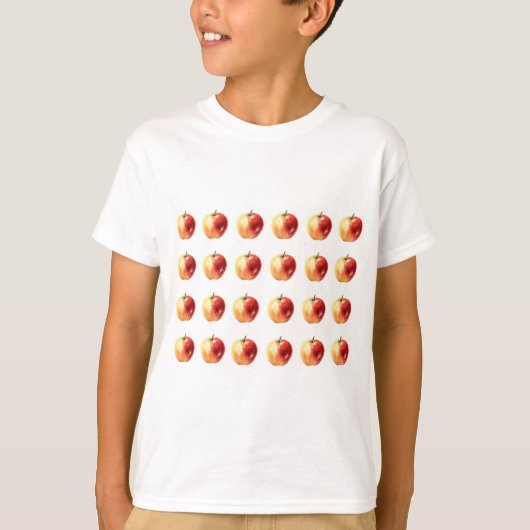 水素朴色Apple Pattern男の子Tシャツ Tシャツ (正面)