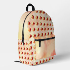 水素朴色Apple Pattern Backpack プリントバックパック