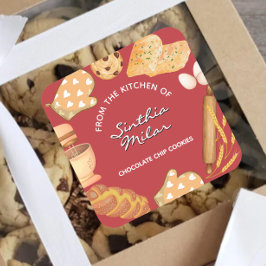 水素朴色Cookieラベル スクエアシール