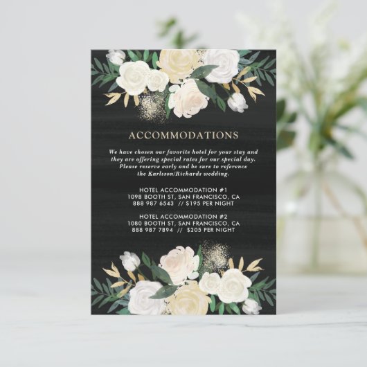 水素朴色Peonies設淡い色の宿泊施設 エンクロージャーカード (スタンド正面)