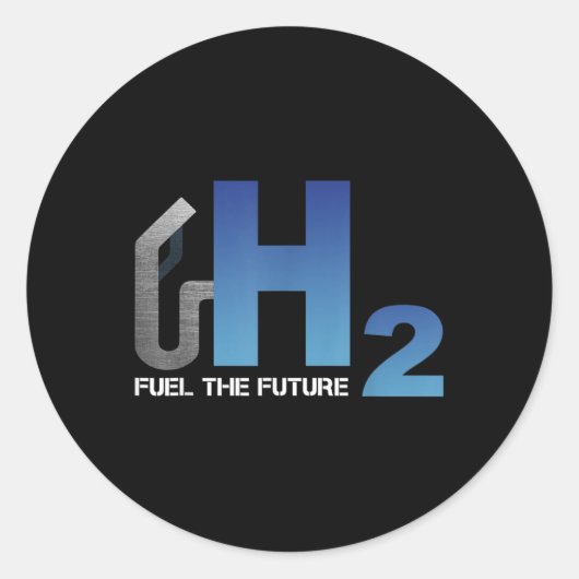 水素H2エネルギー環境保護自動車 ラウンドシール (正面)