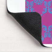 水紫色ダマスク織 マウスパッド (コーナー)