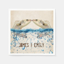 水結婚中の魚 スタンダードカクテルナプキン