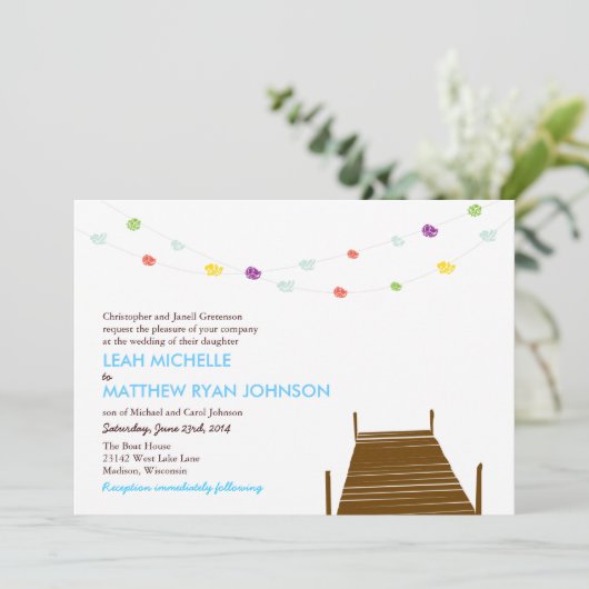 水結婚式の招待 招待状 (スタンド正面)