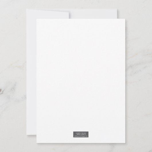 水結婚式の招待 招待状 (裏面)