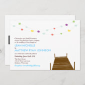 水結婚式の招待 招待状 (正面/裏面)