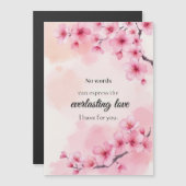 水結婚彩のハートフェルト記念日 マグネット招待状 (正面/裏面)