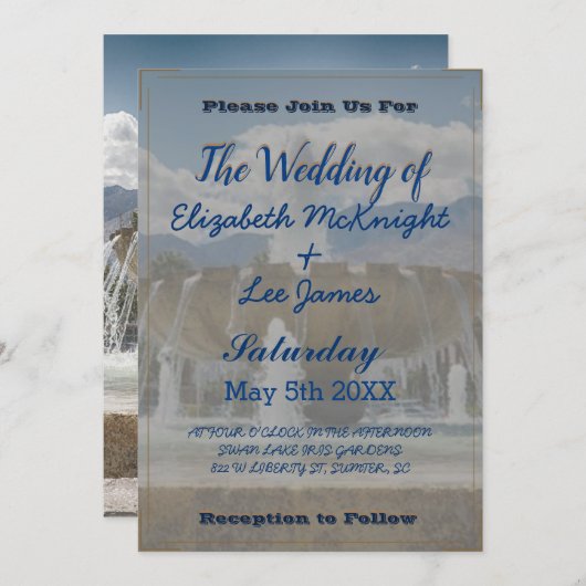 水結婚泉 招待状 (正面/裏面)