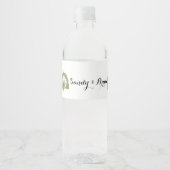 水結婚瓶ラベル – 水彩教会 ペットボトルラベル (正面)