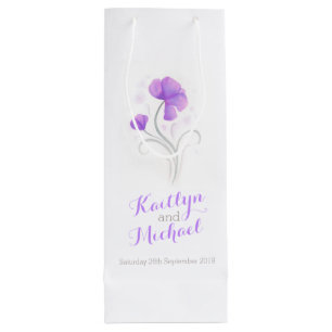 水結婚色の感謝していユパーソナライズされた抱き枕 ワインギフトバッグ