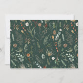 水結婚色の植物の緑モダンミニマル セーブザデート (裏面)