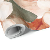 水結婚色バラフローラ可愛かわいらしい ラッピングペーパー (ロールコーナー)