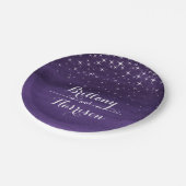 水結婚色星型ナイトカスタム紙プレート ペーパープレート (アングル)