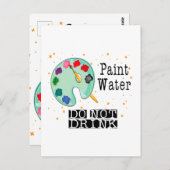 水絵を描が飲めない ポストカード (正面/裏面)