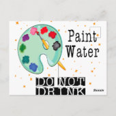 水絵を描が飲めない ポストカード (裏面)