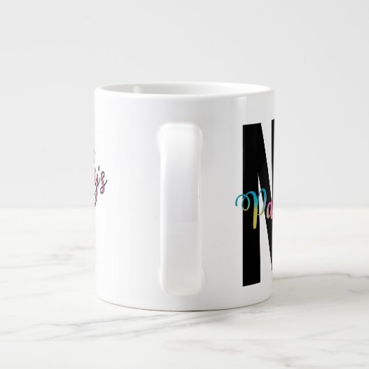 水絵を描ではない、アーティスト・ユーモアおもしろい。 ジャンボコーヒーマグカップ (裏面)