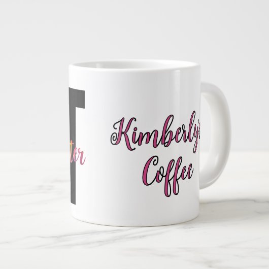 水絵を描ではない、アーティスト・ユーモアおもしろい。 ジャンボコーヒーマグカップ (正面右)