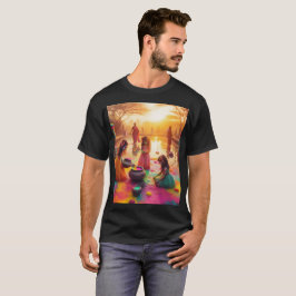 水絵を描の中の女の遊子の群れ Tシャツ