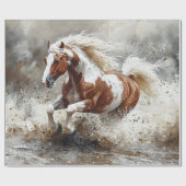 水絵を描の走分離を介した馬の ラッピングペーパー (フラット)