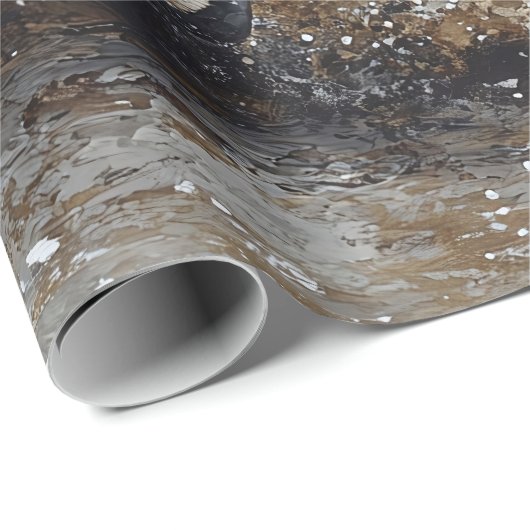 水絵を描の走分離を介した馬の ラッピングペーパー (ロールコーナー)