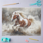 水絵を描の走分離を介した馬の 薄葉紙 (クラフト)