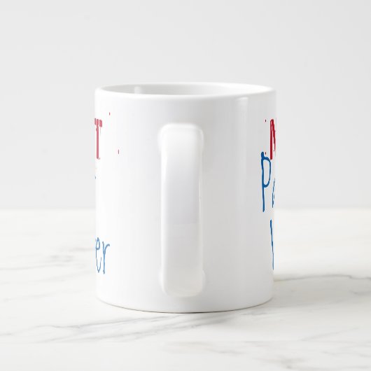 水絵を描はアト絵を描アーティスト向けユーモアの芸術 ジャンボコーヒーマグカップ (裏面)