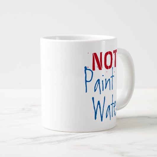 水絵を描はアト絵を描アーティスト向けユーモアの芸術 ジャンボコーヒーマグカップ (正面右)