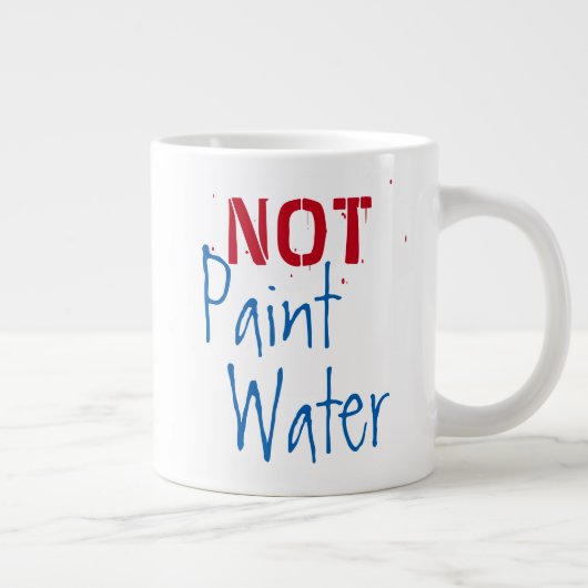 水絵を描はアト絵を描アーティスト向けユーモアの芸術 ジャンボコーヒーマグカップ (右)