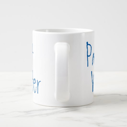 水絵を描はアト絵を描アーティスト向けユーモアの芸術 ジャンボコーヒーマグカップ (裏面)