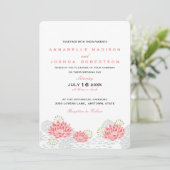 水絵を描ユリ結婚式の招待 招待状 (スタンド正面)