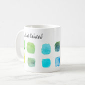 水絵を描水彩画カスタム像緑 コーヒーマグカップ (正面左)