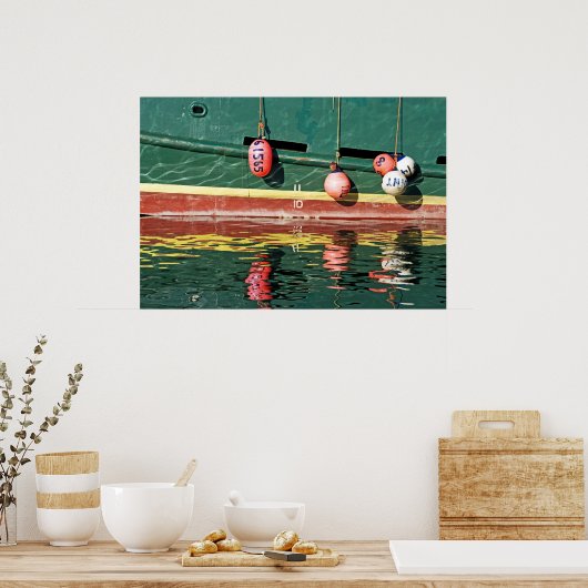 水絵を描色の数値。 ポスター (キッチン)