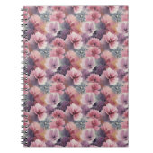 水絵を描色の柔らかい花模様 ノートブック (正面)