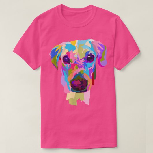 水絵を描色の犬 Tシャツ (デザイン正面)