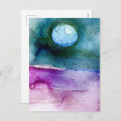 水絵を描色の美しい地球 シーズンポストカード (正面/裏面)