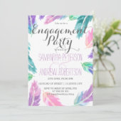 水絵を描色の羽婚約パーティ 招待状 (スタンド正面)