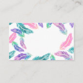 水絵を描色の羽結婚のウェブサイト エンクロージャーカード (裏面)