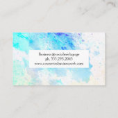 水絵を描色の背景 | 芸術的 名刺 (裏面)