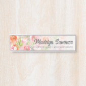 水絵を描色の花書名 サインプレート (正面)