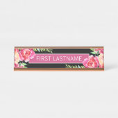 水絵を描色の花書名 デスクネームプレート (正面)