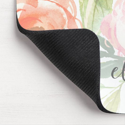 水絵を描色の花書名 マウスパッド (コーナー)