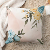 水絵を描色の花 クッション (ブランケット)