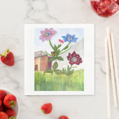 水絵を描色の野草 スタンダードランチョンナプキン (インサイチュ)