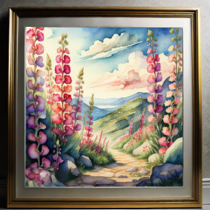 水絵を描色のSnapdragon Landscape ポスター