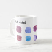 水絵を描色アーティスト名モノグラム コーヒーマグカップ (正面左)