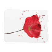 水絵を描色ケシ花2 マグネット (横)