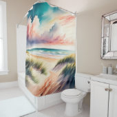水絵を描色ビーチ シャワーカーテン (インサイチュ)