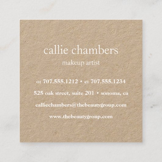 水絵を描色フローラクラフト スクエア名刺 (裏面)